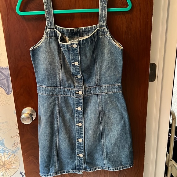 Boyish The Kennedy Snap Front Denim Dress in Misfits - Picture 2 of 5